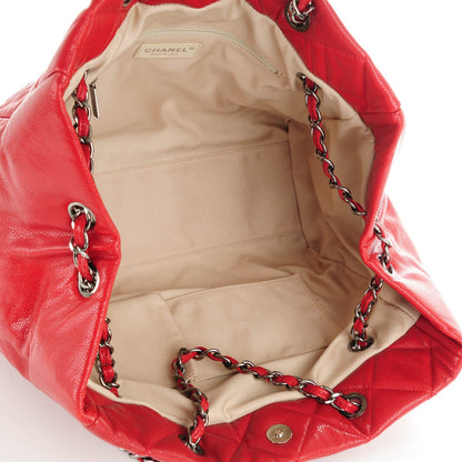 Chanel Caviar Quilted Large Cells Tote Red 5 of 7