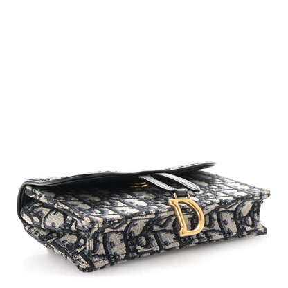Christian Dior Oblique Saddle Belt Bag Blue 4 of 6
