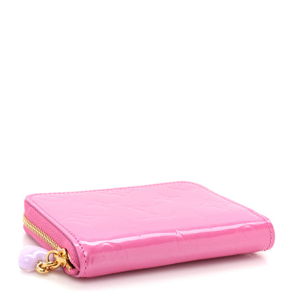 Louis Vuitton Vernis Enamel Heart Zippy Coin Purse Neon Pink 4 of 10