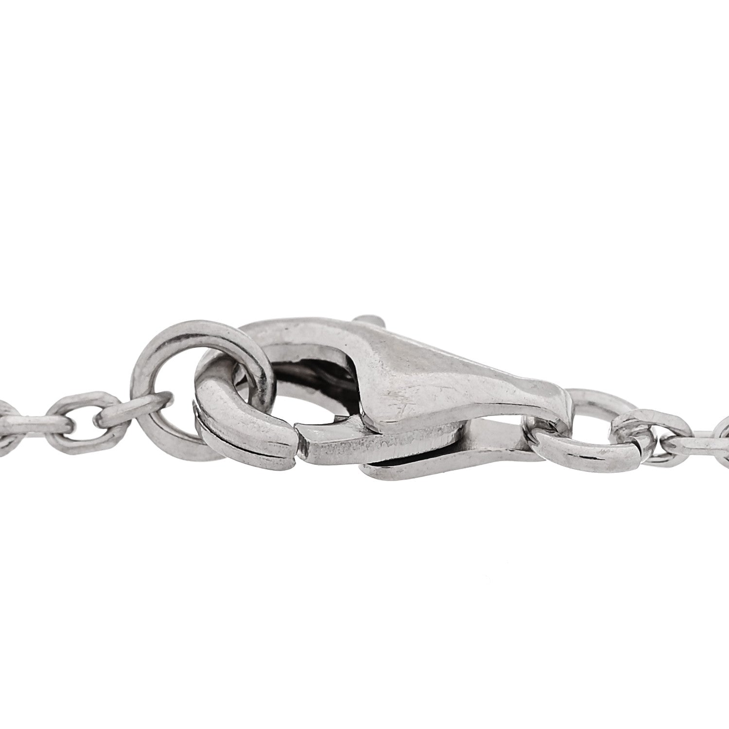 Chanel 18K White Gold White Agate Diamond Camelia Sculpte Bracelet 3 of 4