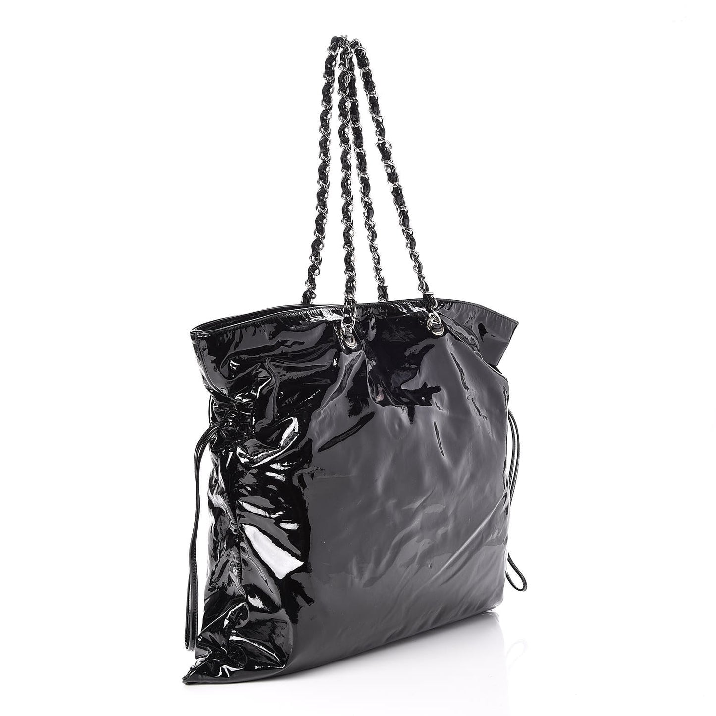 Patent Bonbons Shopper Tote Black