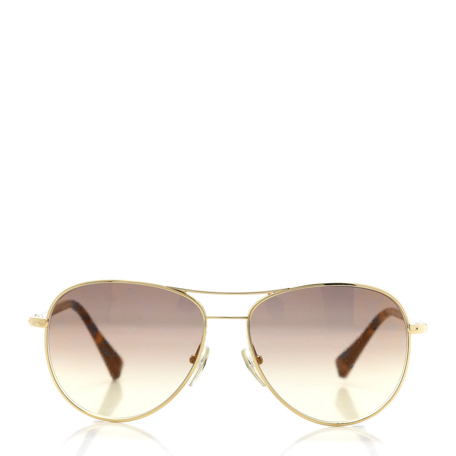 Louis Vuitton Conspiration Pilote Sunglasses Z0164U Gold 2 of 8