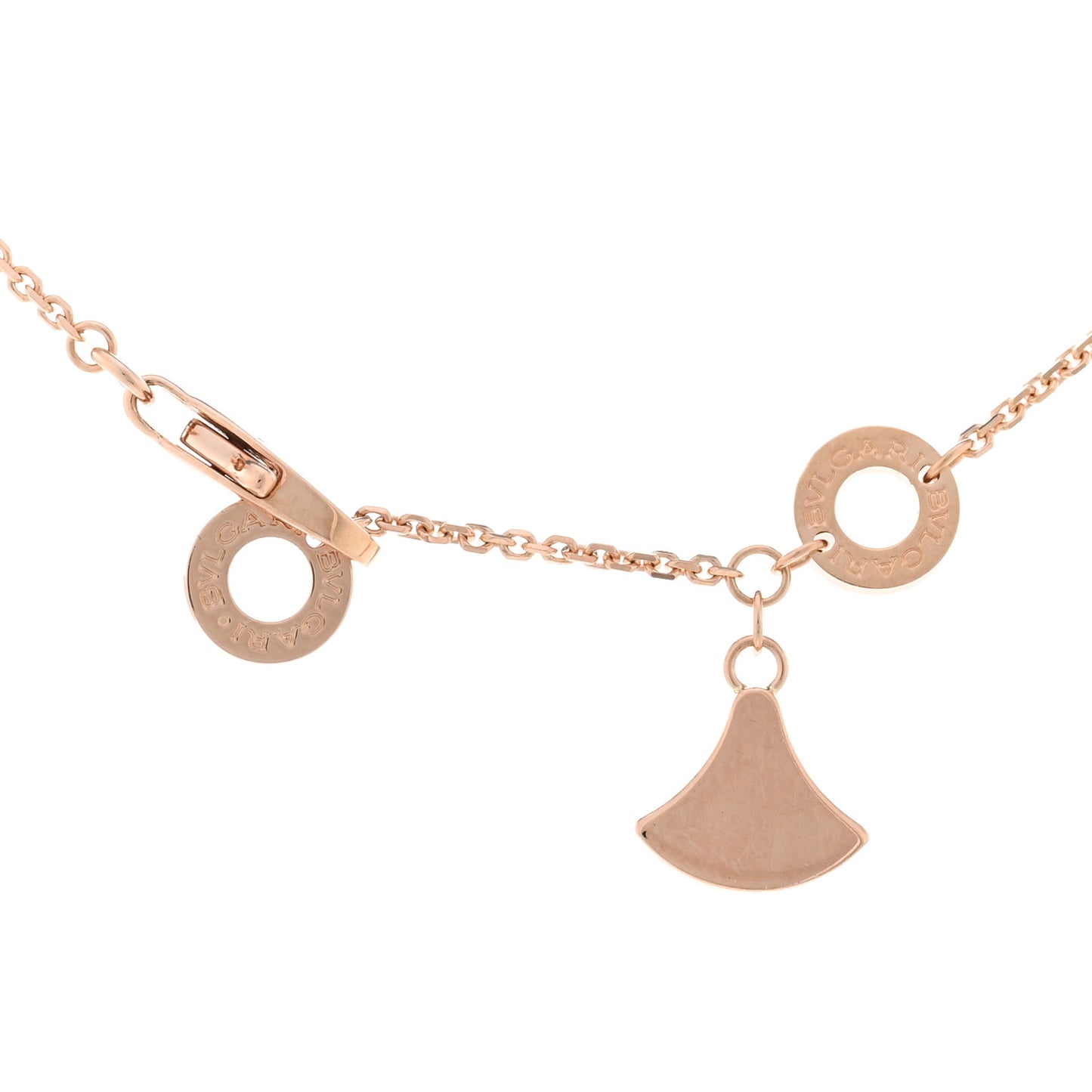 18K Rose Gold Diamond Carnelian Divas' Dream Pave Pendant Necklace