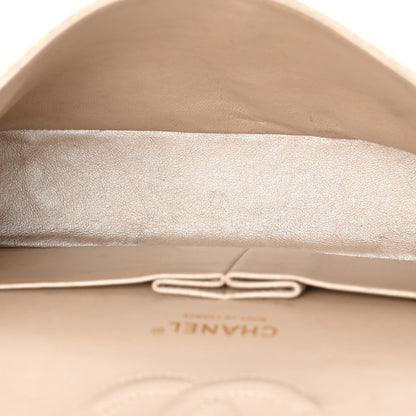 Chanel Pearly Caviar Quilted Medium Double Flap Light Beige 5 of 17