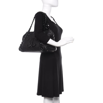 Chanel Calfskin Modern Chain Rhodoid East West Tote Black 2 of 11
