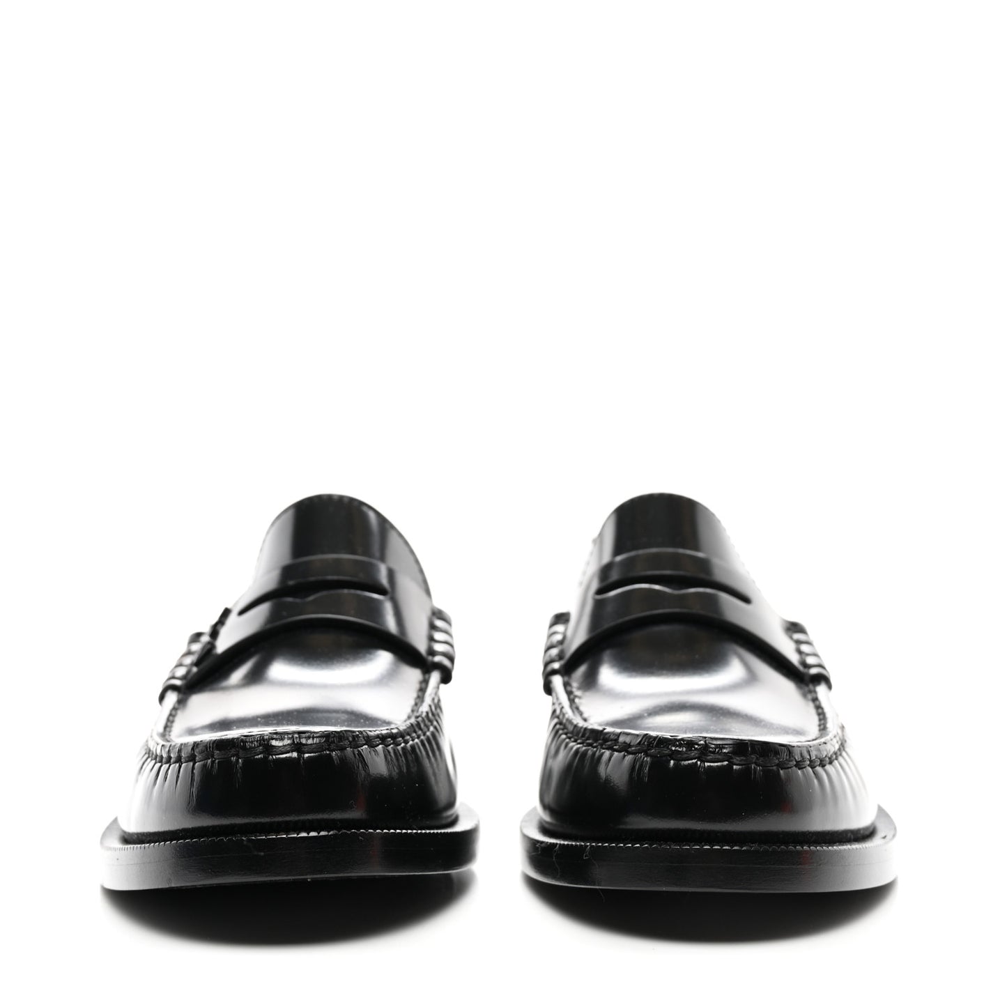 Calfskin Penny Loafers 35 Black