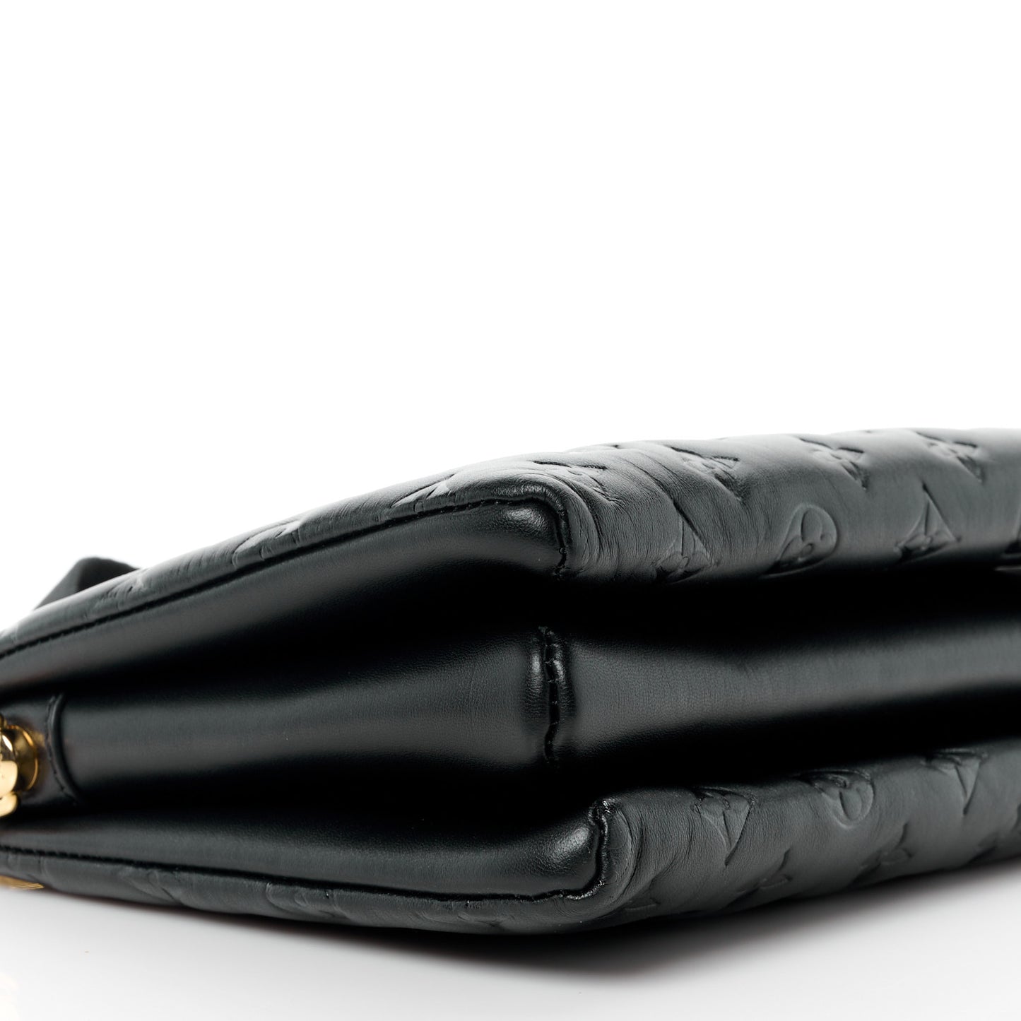 Lambskin Embossed Monogram Coussin PM Black
