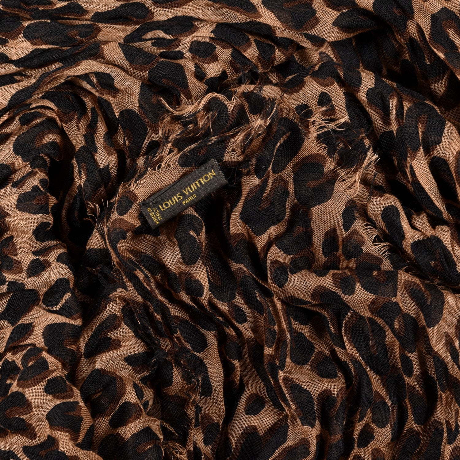Louis Vuitton Cashmere Silk Leopard Etole Stole Marron 4 of 5