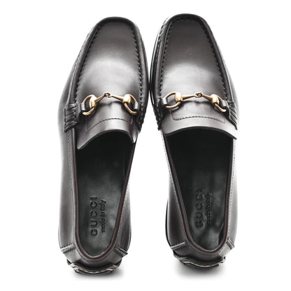 Gucci Calfskin Mens Horsebit Driver Loafers 9 Brown 2 of 9