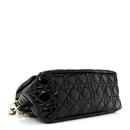 Christian Dior Patent Cannage New Lock Flap Black 4 of 14