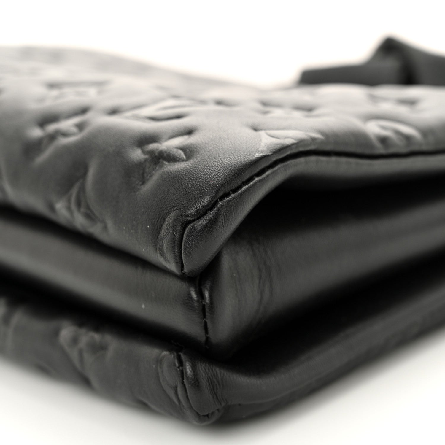 Louis Vuitton Lambskin Embossed Monogram Coussin PM Black 12 of 13