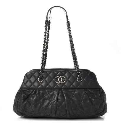 Chanel Iridescent Calfskin Chic Quilt Bowling Bag Black 1 of 8