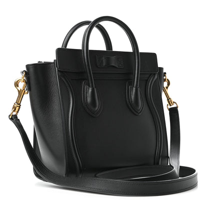Celine Smooth Calfskin Nano Luggage Black 3 of 8