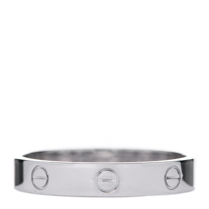Cartier 18K White Gold 3.5mm LOVE Wedding Band Ring 62 10 1 of 4
