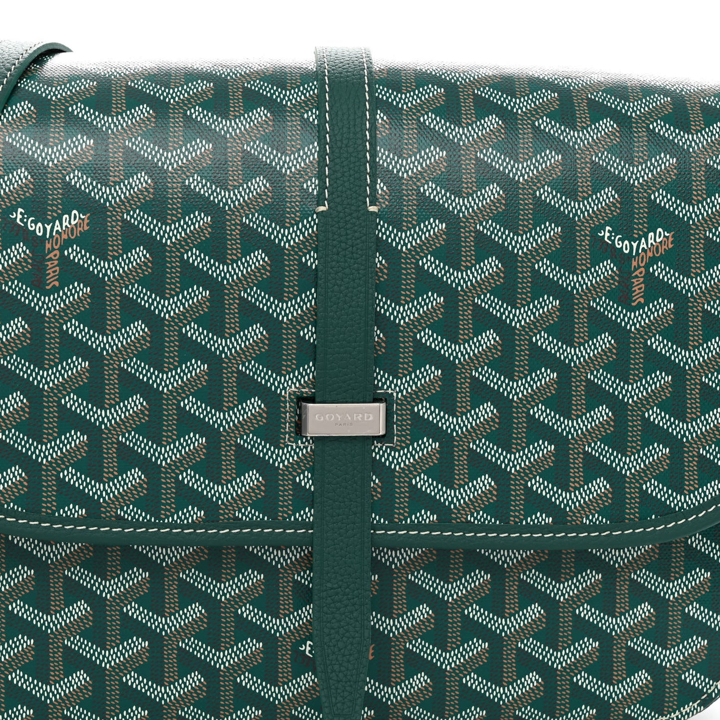 Goyardine Belvedere II MM Messenger Bag Green