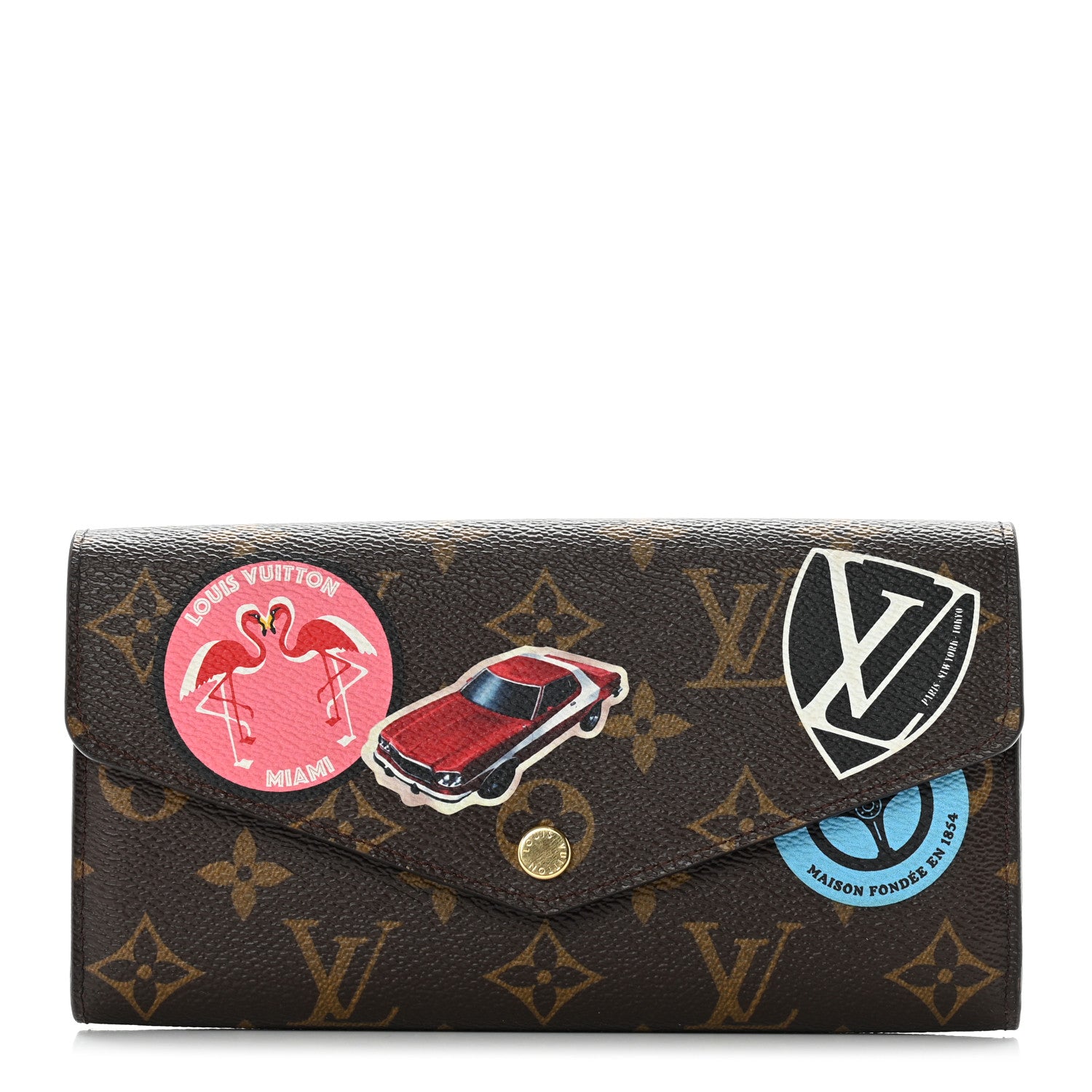 Louis Vuitton Monogram World Tour Sarah Wallet 1 of 6