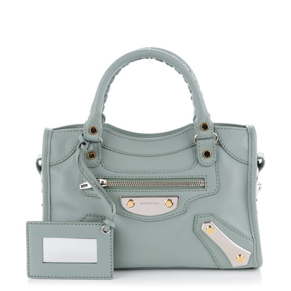 Balenciaga Veau Amp Plate Silver Hardware Mini City Vert Tilleul 1 of 7