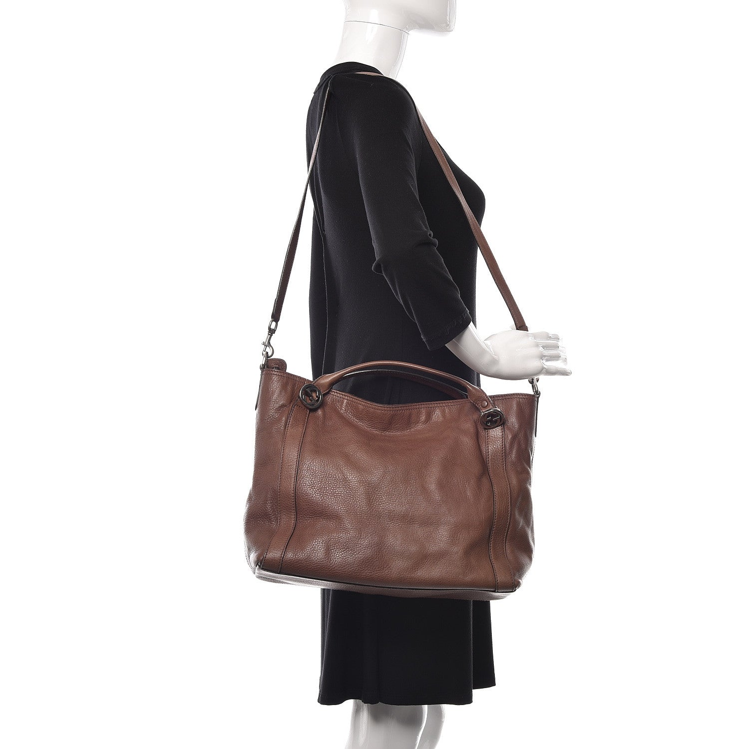 Gucci Pebbled Calfskin Medium Miss GG Top Handle Bag Light Cuir 2 of 14