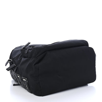 Prada Nylon Tessuto Logo Patch Backpack Black 4 of 11