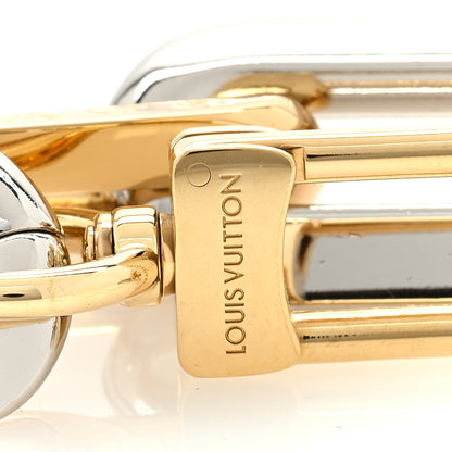 Louis Vuitton Metal Coussin Chain Strap Silver Gold 3 of 4
