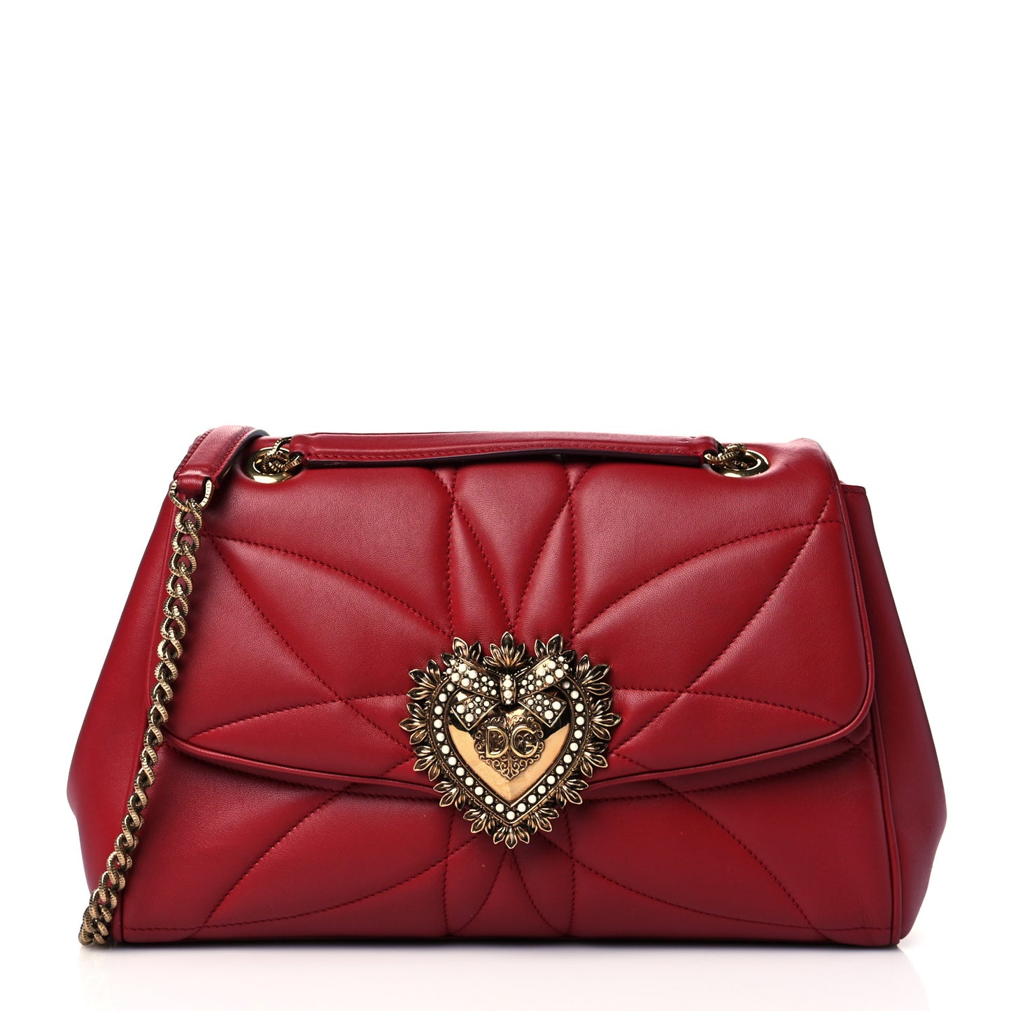 Nappa Quilted Large Devotion Bag Red