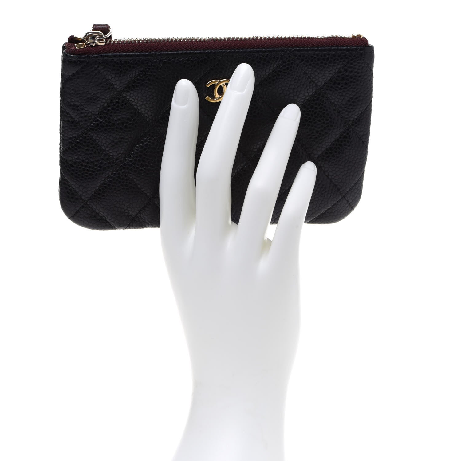 Chanel Caviar Quilted Small Cosmetic Case Black 2 of 10