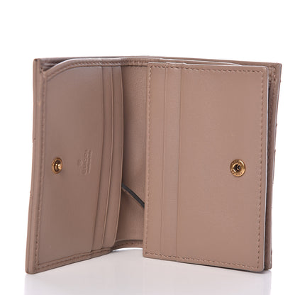 Gucci Calfskin Matelasse GG Marmont Card Case Wallet Porcelain Rose 5 of 7