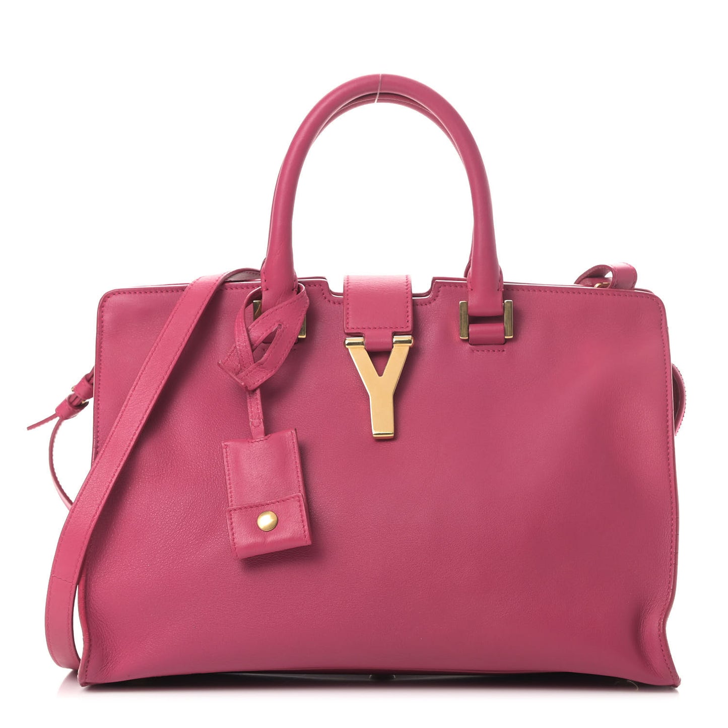 Calfskin Small Classic Y Cabas Fuchsia