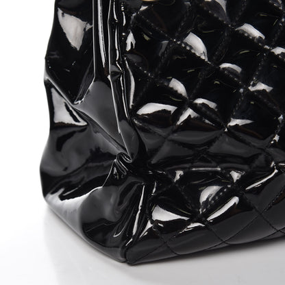 Chanel Patent Quilted Large Just Mademoiselle Bowling Bag Black 9 of 11