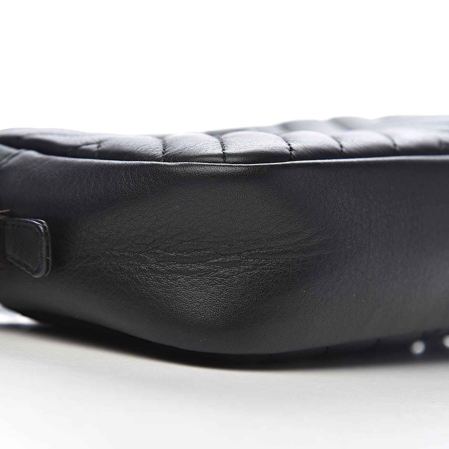Chanel Lambskin Diagonal Chevron Quilted Tassel Camera Case Black 8 of 12