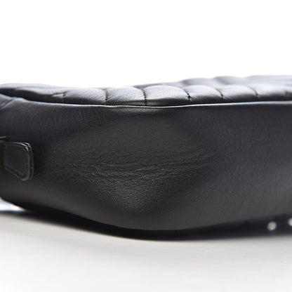 Chanel Lambskin Diagonal Chevron Quilted Tassel Camera Case Black 8 of 12