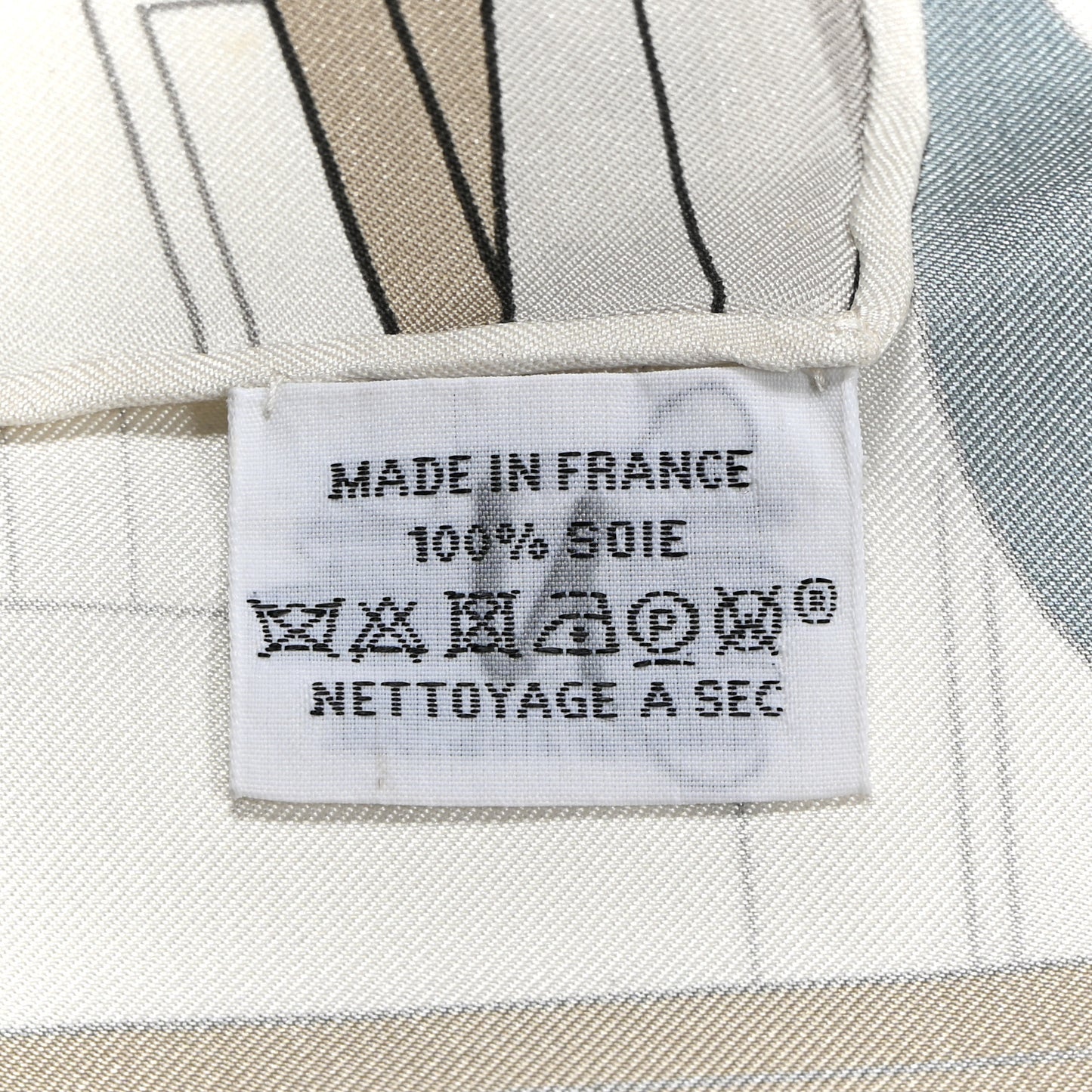 Silk Mystere Au 24 Faubourg Scarf 90 Mastic Rose Poudre Gris Bleu