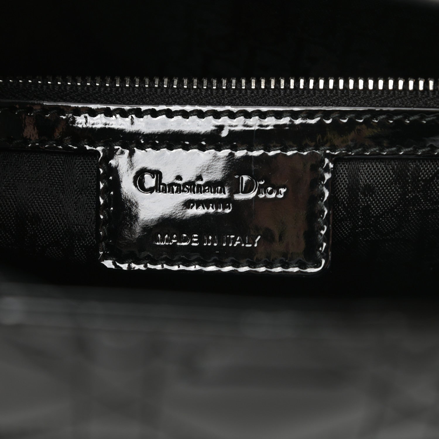 Christian Dior Patent Cannage Large Lady Dior Black 6 of 10