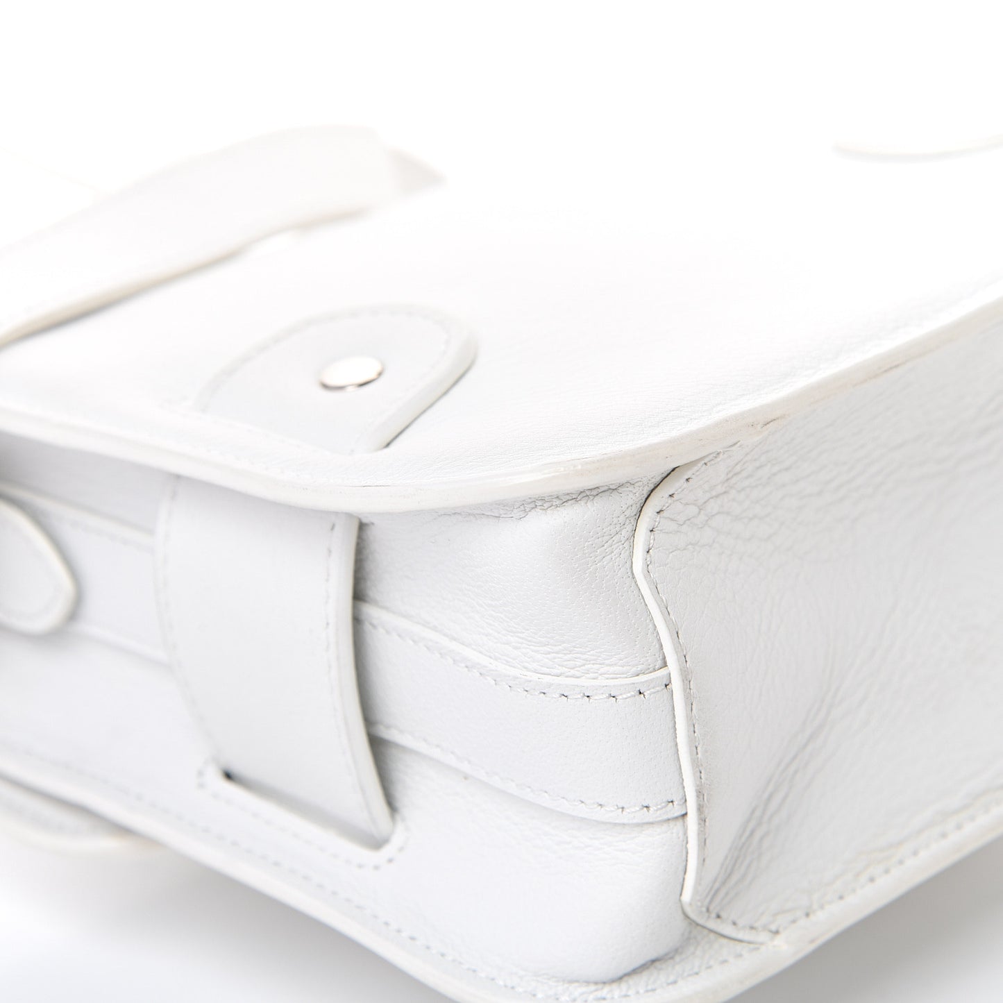Calfskin Tiny PS11 Classic Shoulder Bag White
