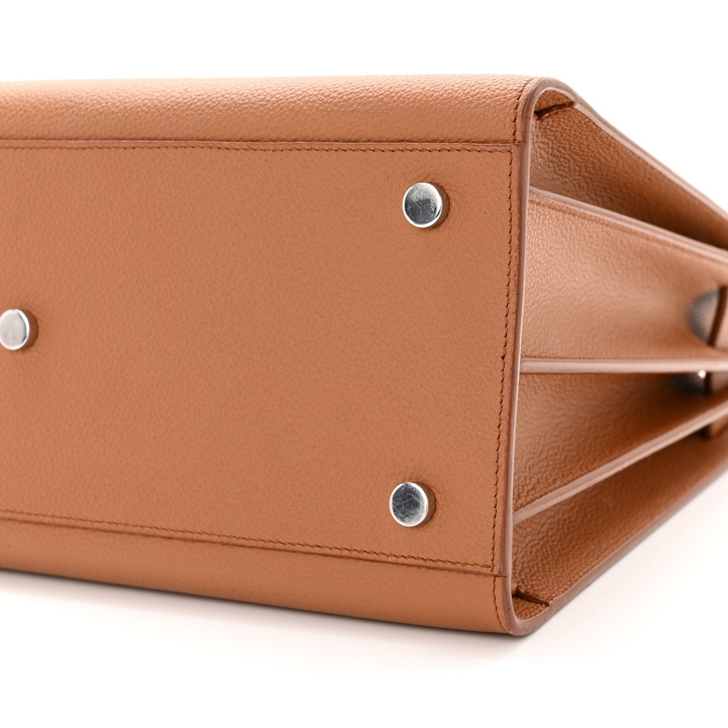 Grained Calfskin Small Sac De Jour Saddle Brown