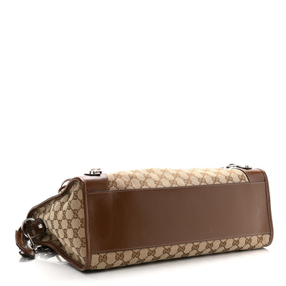 Balenciaga X GUCCI GG Monogram Azalea Calfskin Neo Classic Silver Hardware Medium City Beige Ebony Brown Sugar 4 of 10
