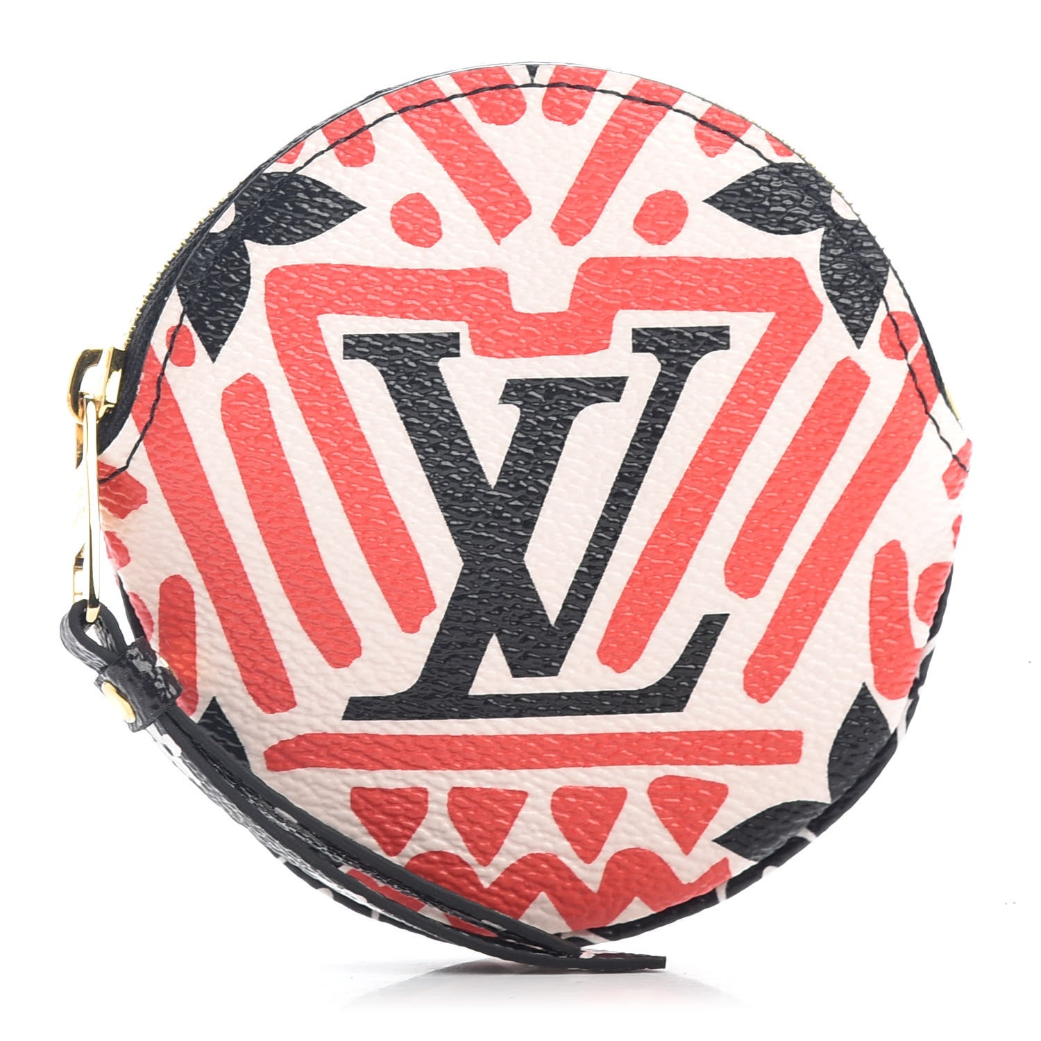 Louis Vuitton Monogram Giant Crafty Round Coin Purse Creme Rouge 1 of 4