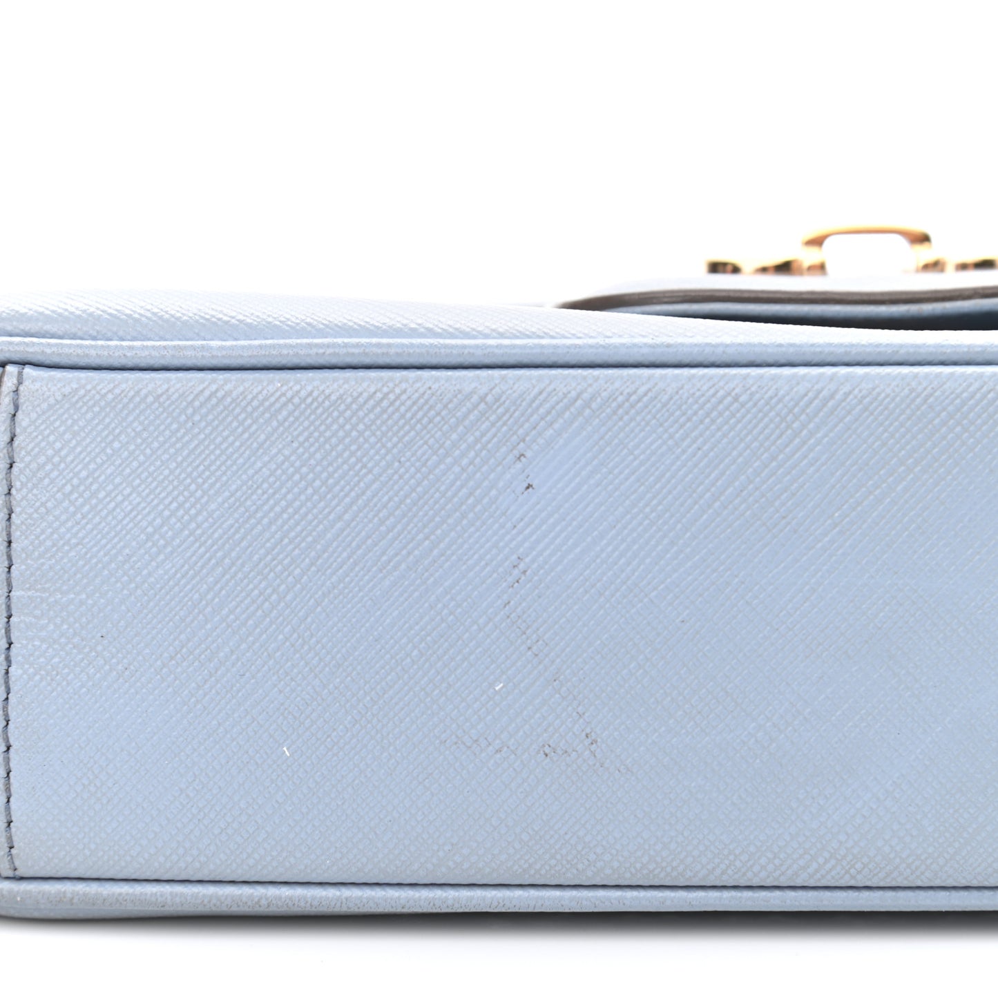 Printed Calfskin Rory Chain Shoulder Bag Light Blue