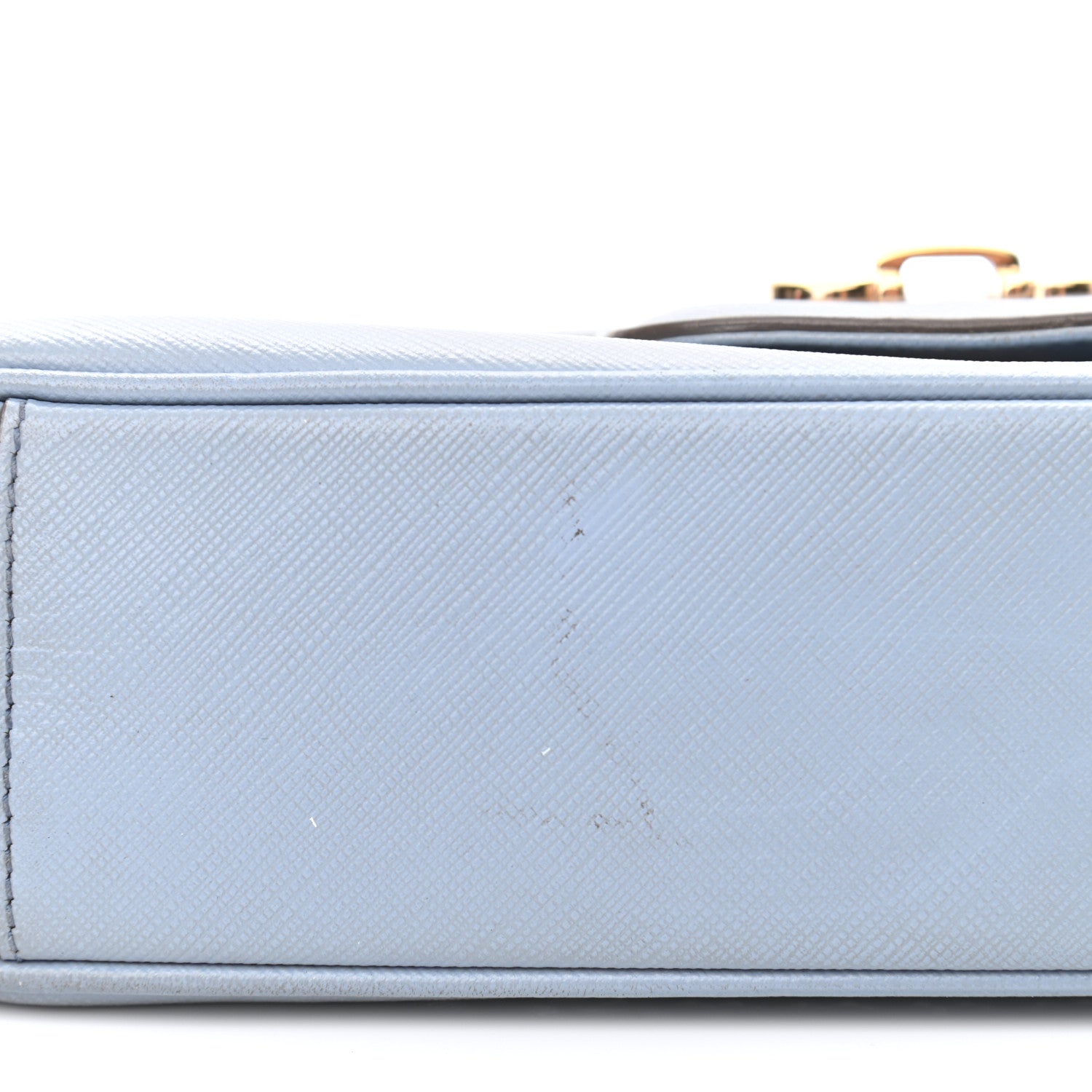 Salvatore Ferragamo Printed Calfskin Rory Chain Shoulder Bag Light Blue 9 of 11
