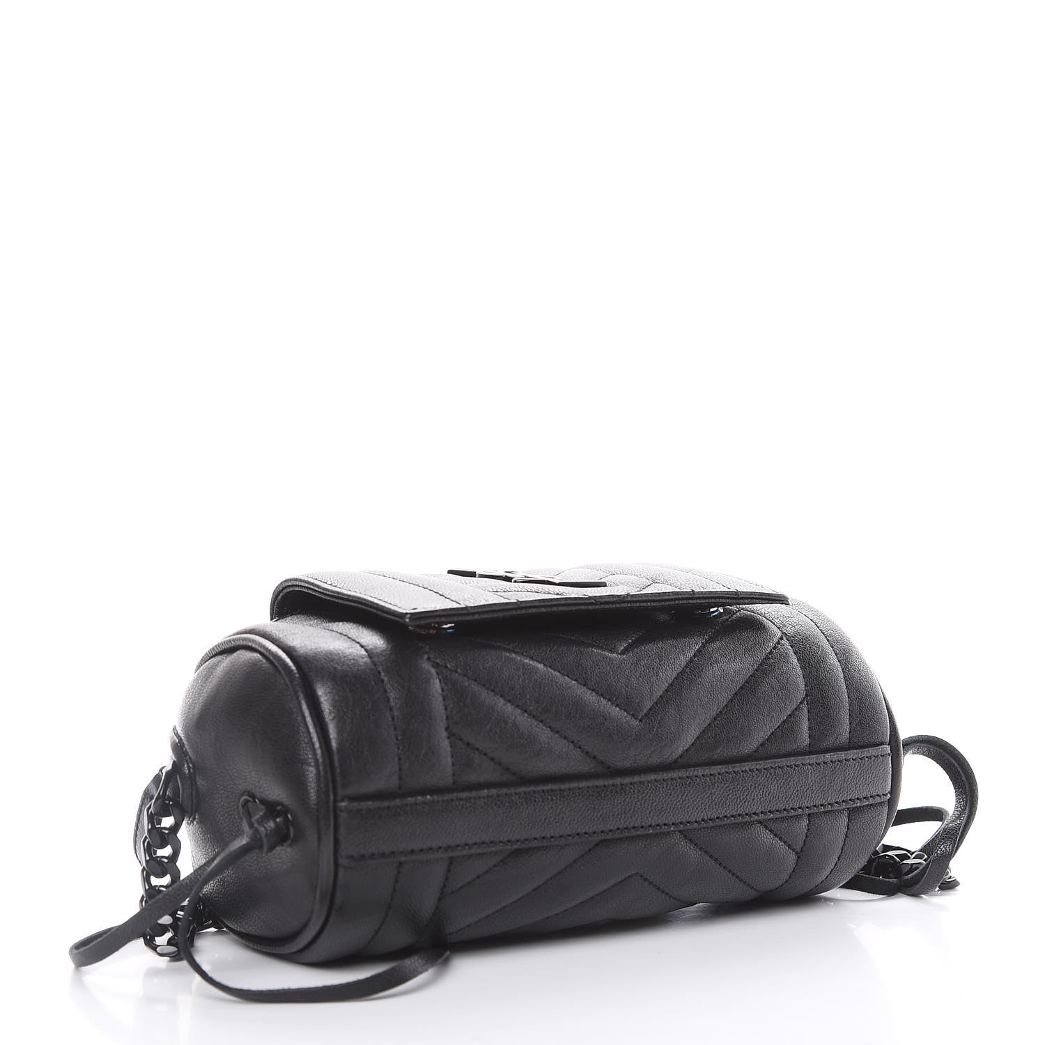 Saint Laurent Lambskin Matelasse Monogram East West Rider Bag Black 4 of 11