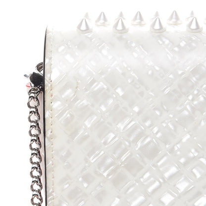 Christian Louboutin Patent Spikes Paloma Clutch White 16 of 16