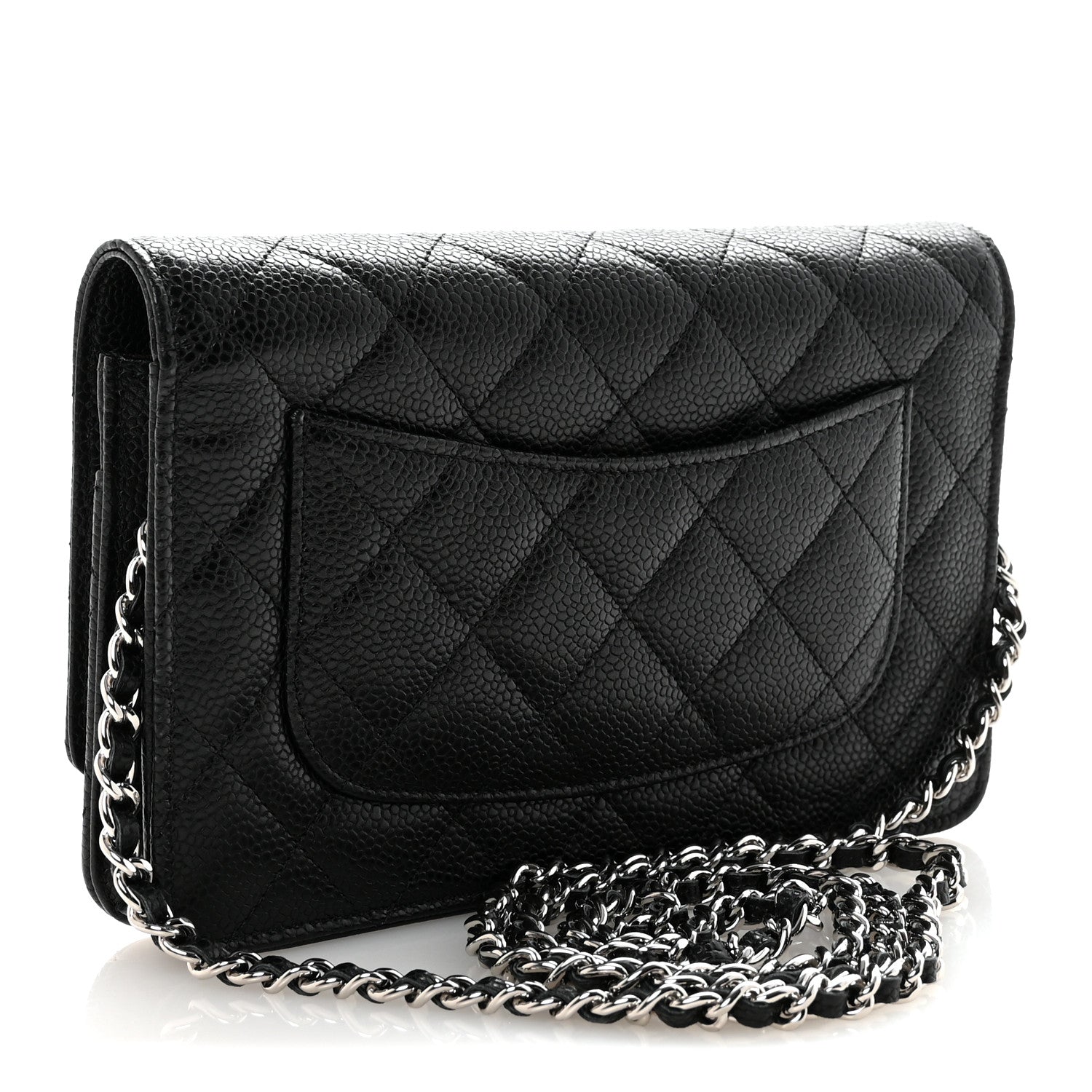 Chanel Caviar Quilted Wallet on Chain WOC Black 3 of 12