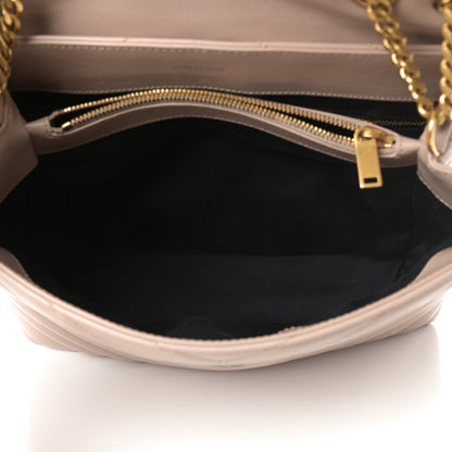 Saint Laurent Calfskin Y Quilted Monogram Medium Loulou Chain Satchel Nude Powder 5 of 11