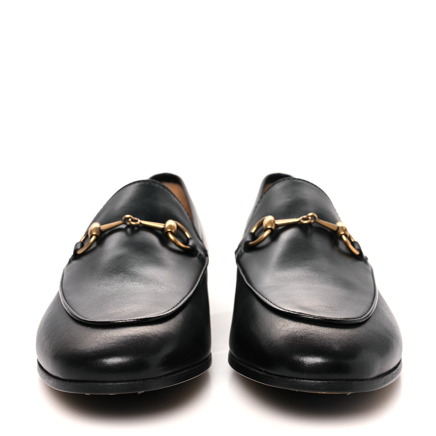 Gucci Calfskin Womens Jordaan Loafers 38.5 Black 2 of 9