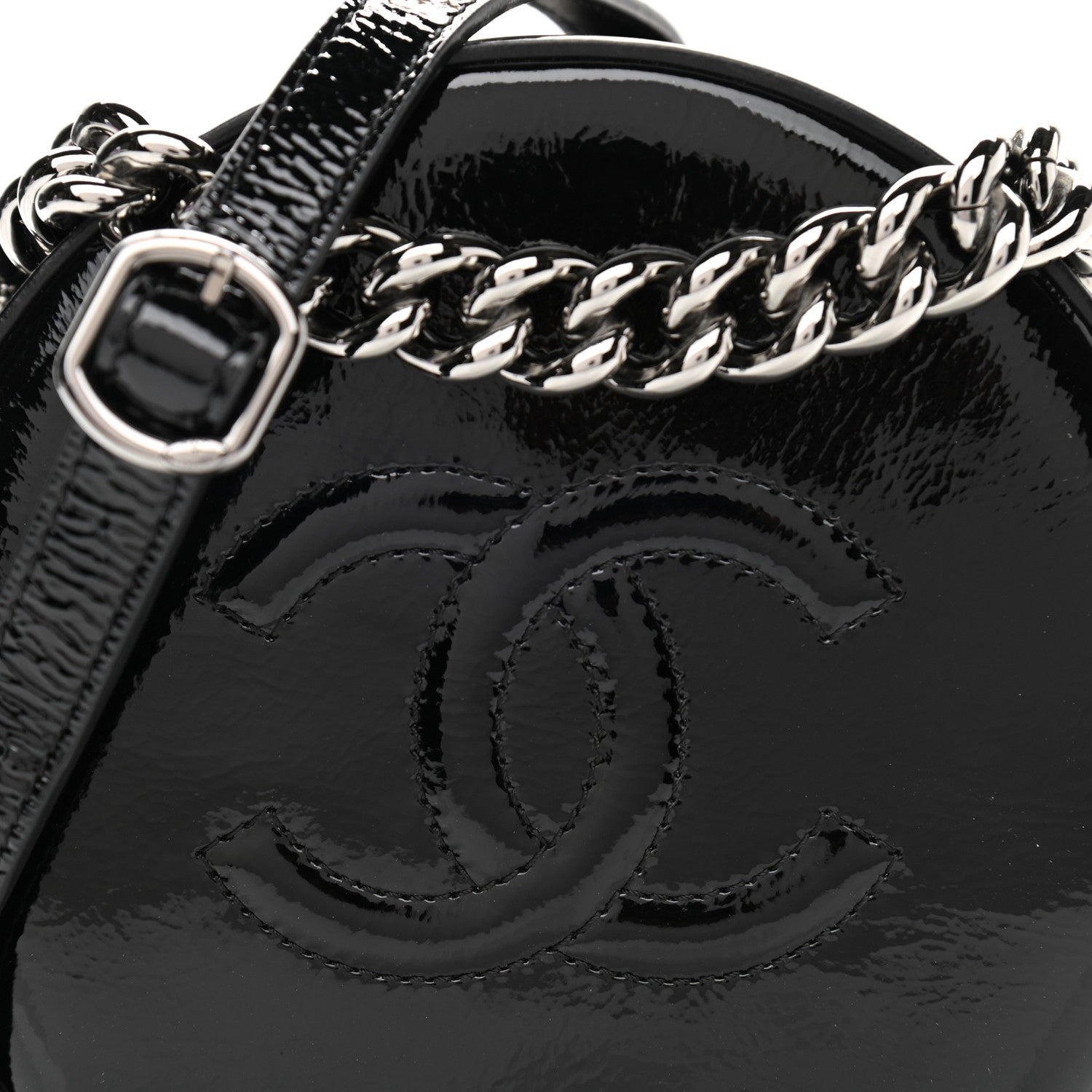 Chanel Patent Round As Earth Evening Bag Black 8 of 11