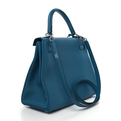 Hermes Togo Kelly Retourne 28 Bleu De Galice 3 of 13