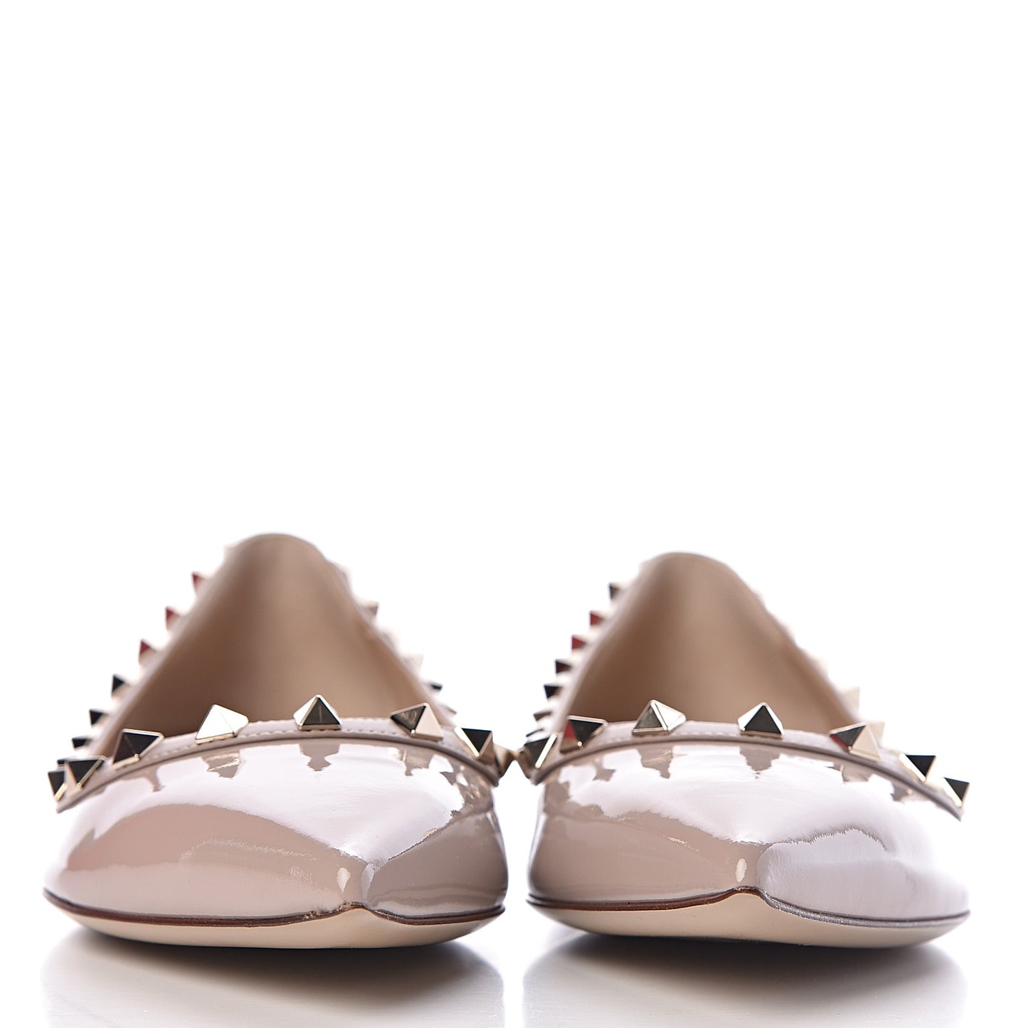 Patent Rockstud Ballerina Flats 39.5 Poudre