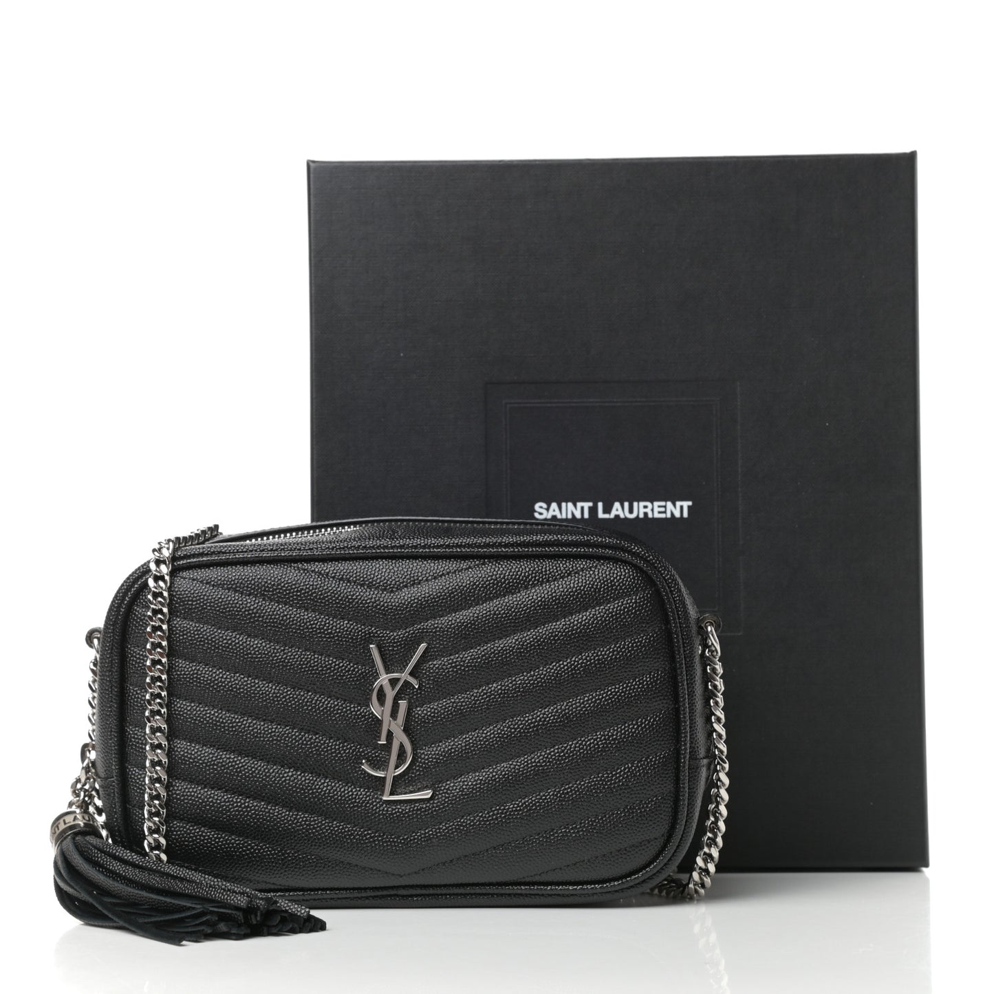 Grain De Poudre Matelasse Monogram Mini Lou Camera Bag Black