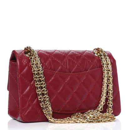 Chanel Aged Calfskin Quilted 2.55 Reissue Mini Flap Red 2 of 5