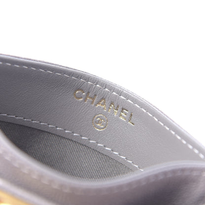 Chanel Caviar Quilted Boy Card Holder Grey 6 of 9